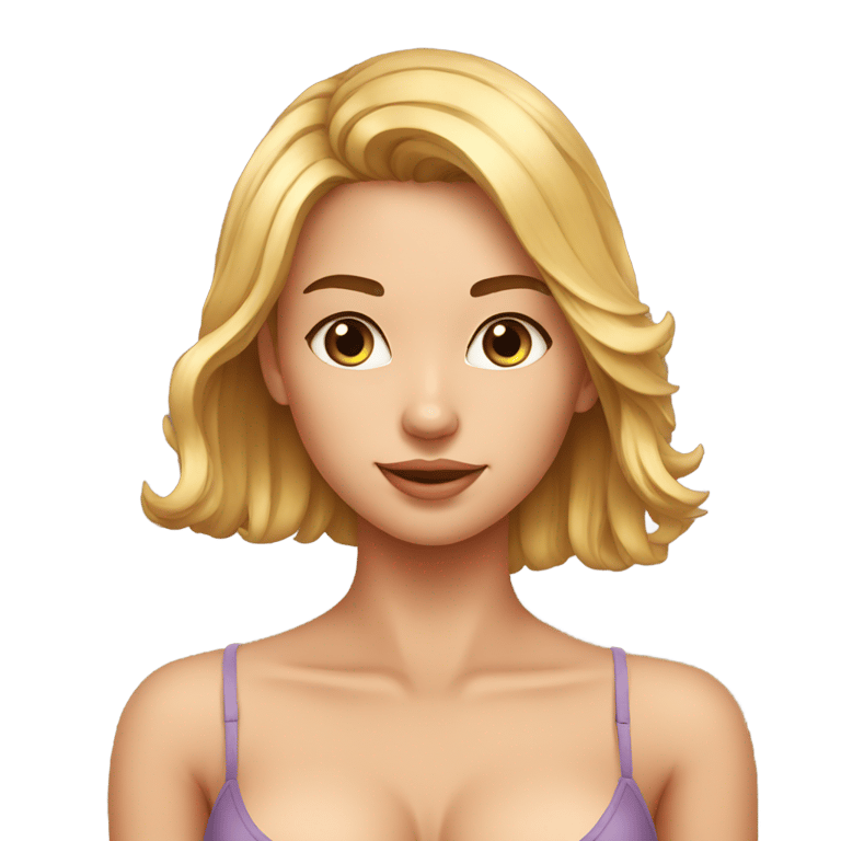 genmoji: very hot 19 yearsold  girl with smallest bra