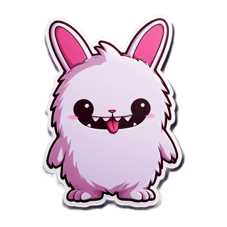 genmoji：粉色冰箱兔怪