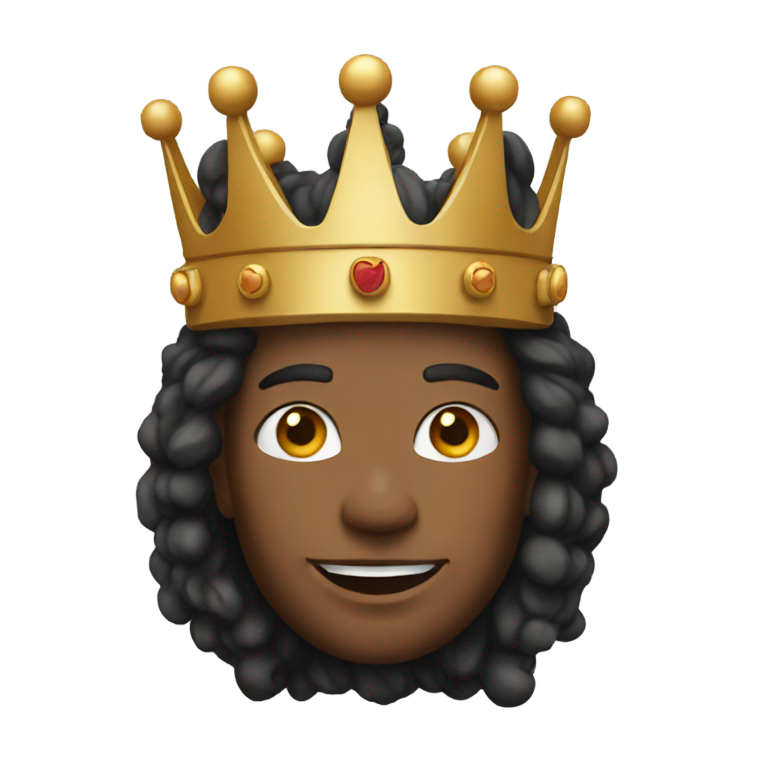 genmoji: King von as an emoji with a crown