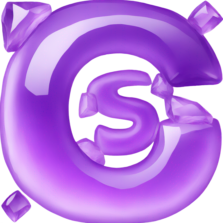 genmoji: Clear amethyst letter S