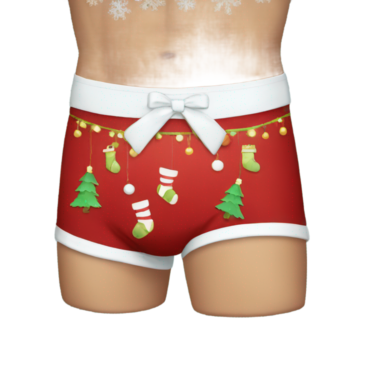 genmoji: men christmas underwear