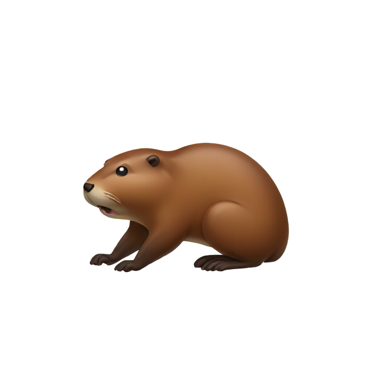 genmoji : Castor qui fait caca