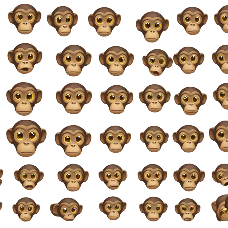 genmoji：困惑的猴子