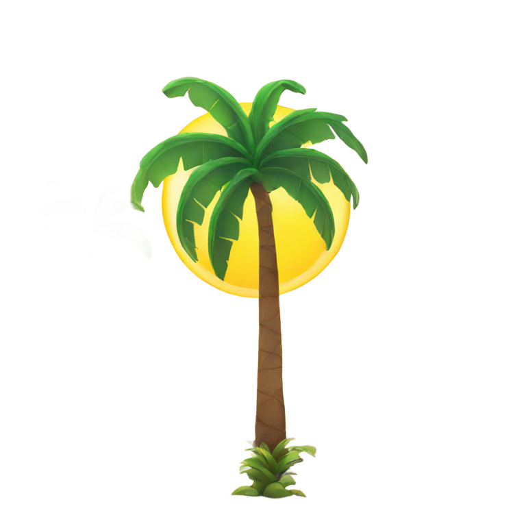 genmoji: palm in the sunny city