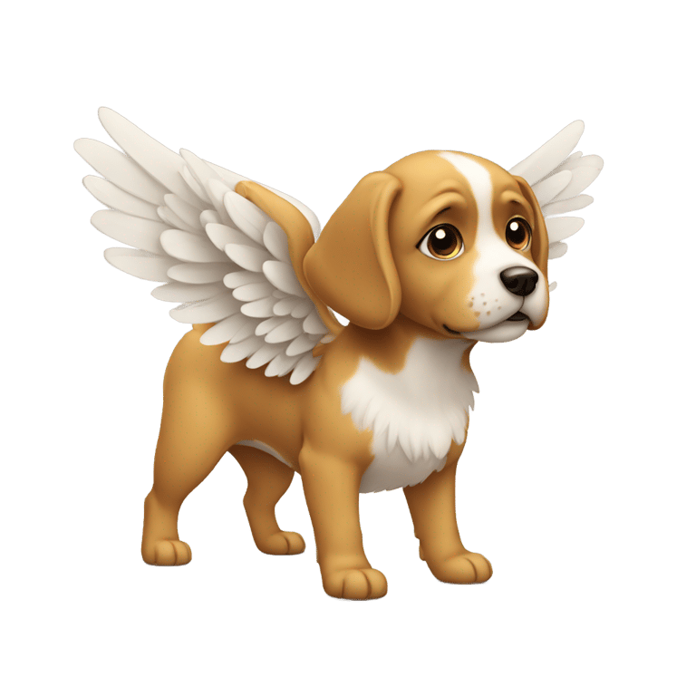 絵文字：翼を持つ犬