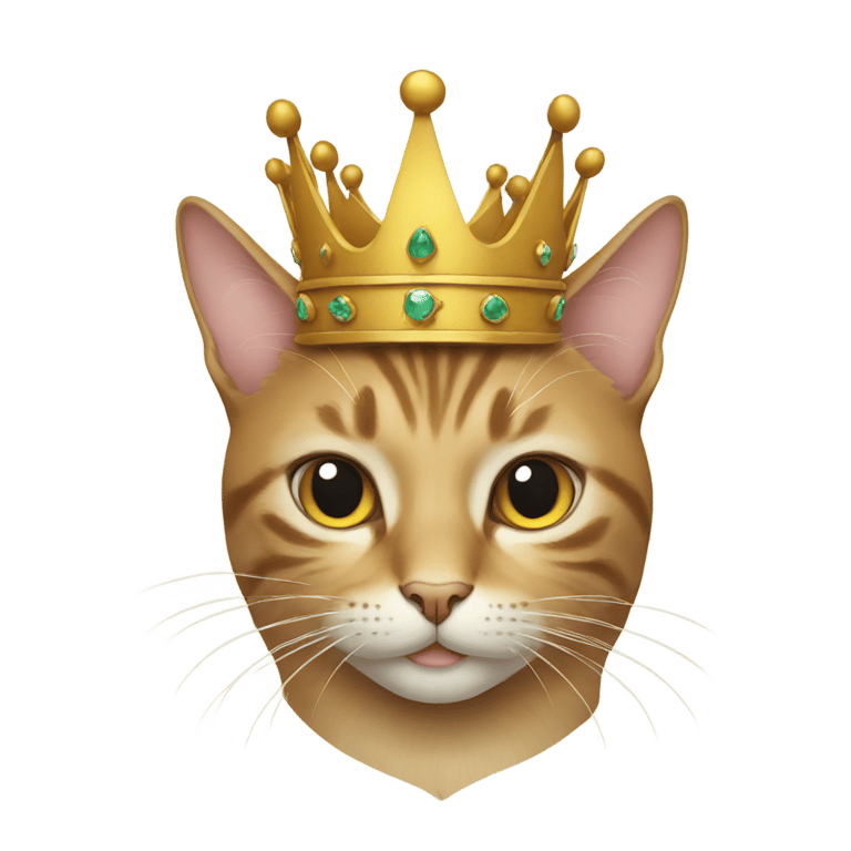 genmoji: Cat with a crown