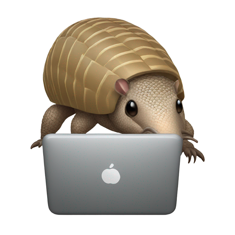 genmoji：犰狳使用电脑