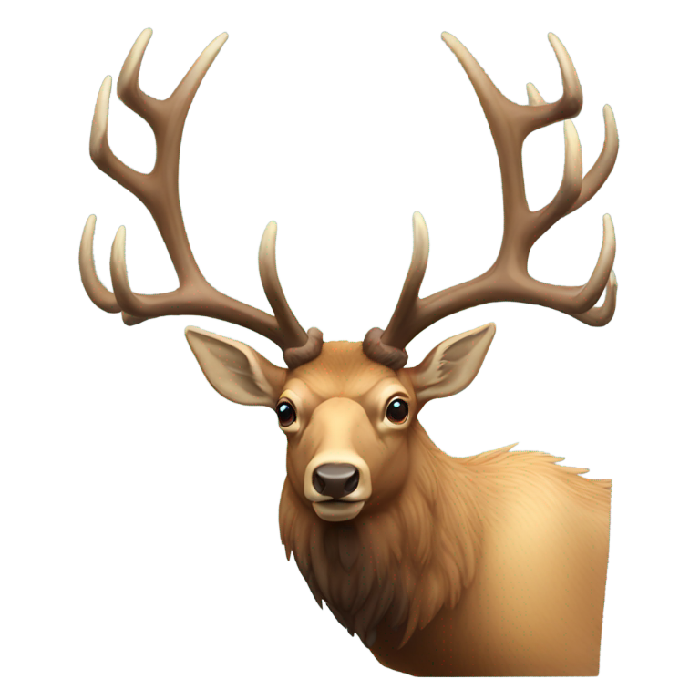genmoji: North American elk with huge antlers