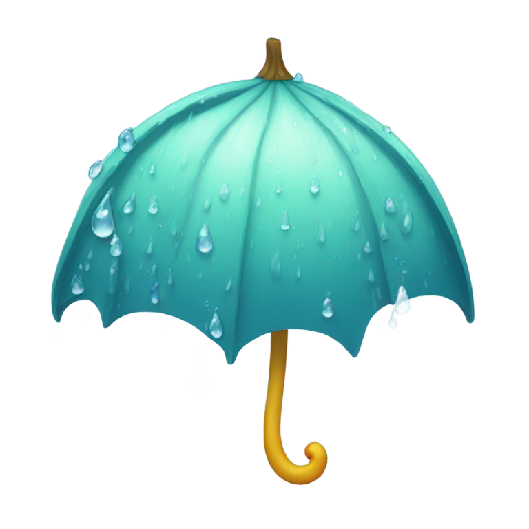 絵文字：しっぽのある雨滴
