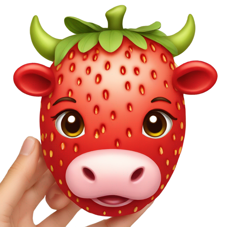 genmoji：strawberry cow
