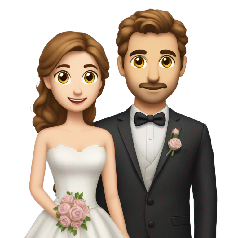 genmoji：保罗和艾米，来自捷克斯洛伐克的甜蜜夫妻，你知道的。