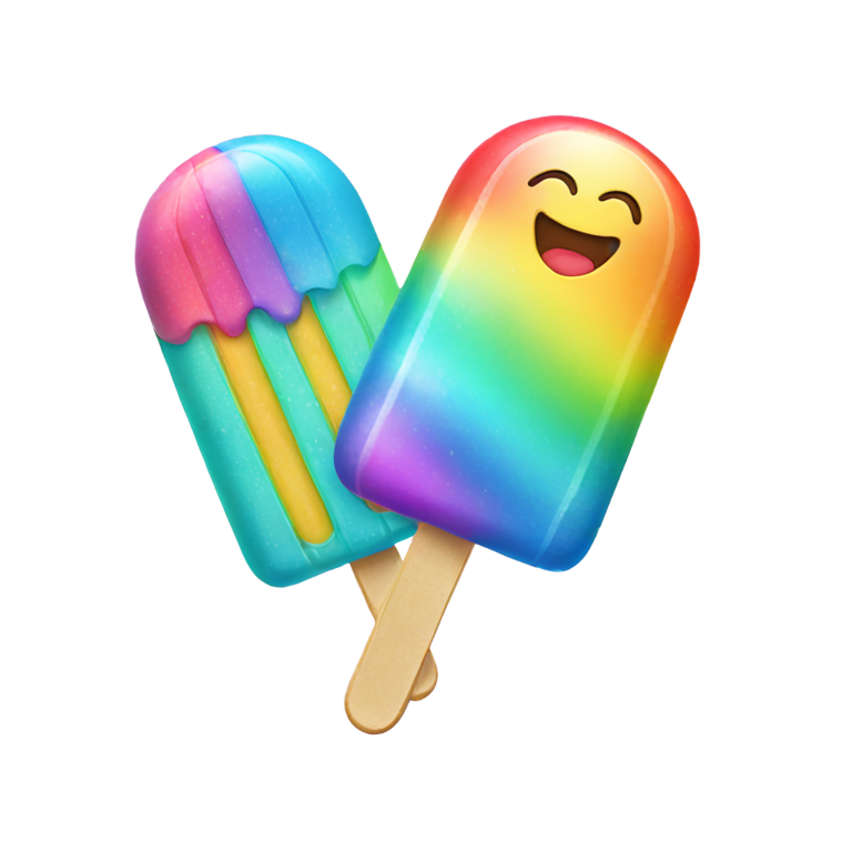 genmoji：彩虹冰棒加糖