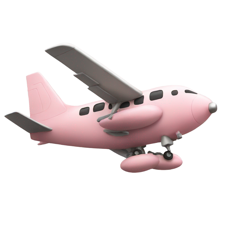 絵文字：pig on a plane