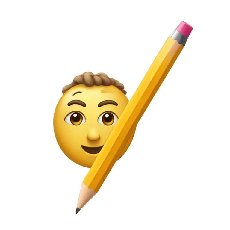 genmoji：Giena with a big pencil