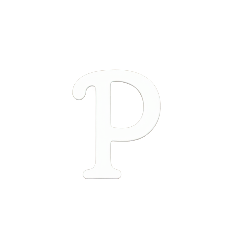 genmoji : Lettre p formée du logo Pinterest