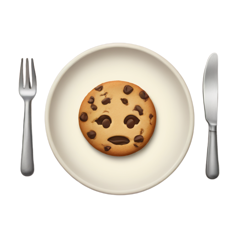 genmoji : Biscuit sur l'assiette