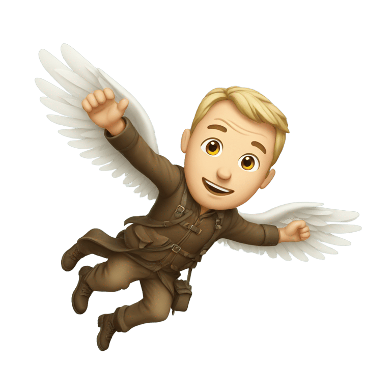 絵文字：polish man flying