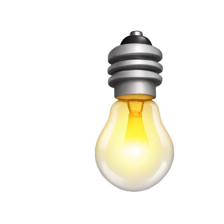 genmoji : Ampoule émettant de la lumière
