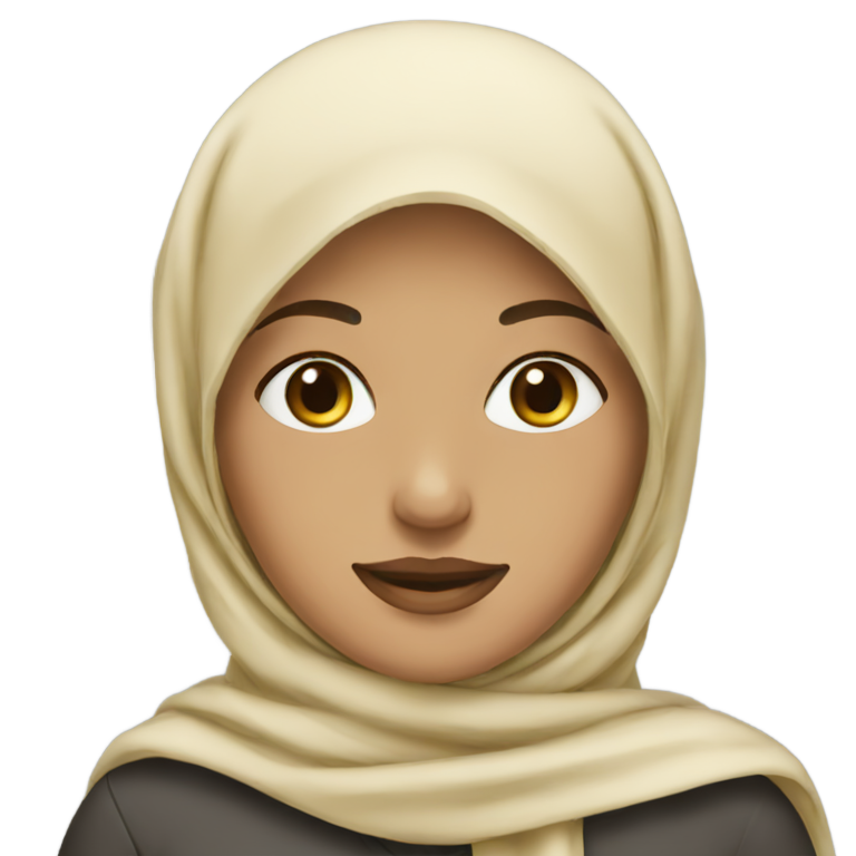 genmoji: woman wearing hijab scarf