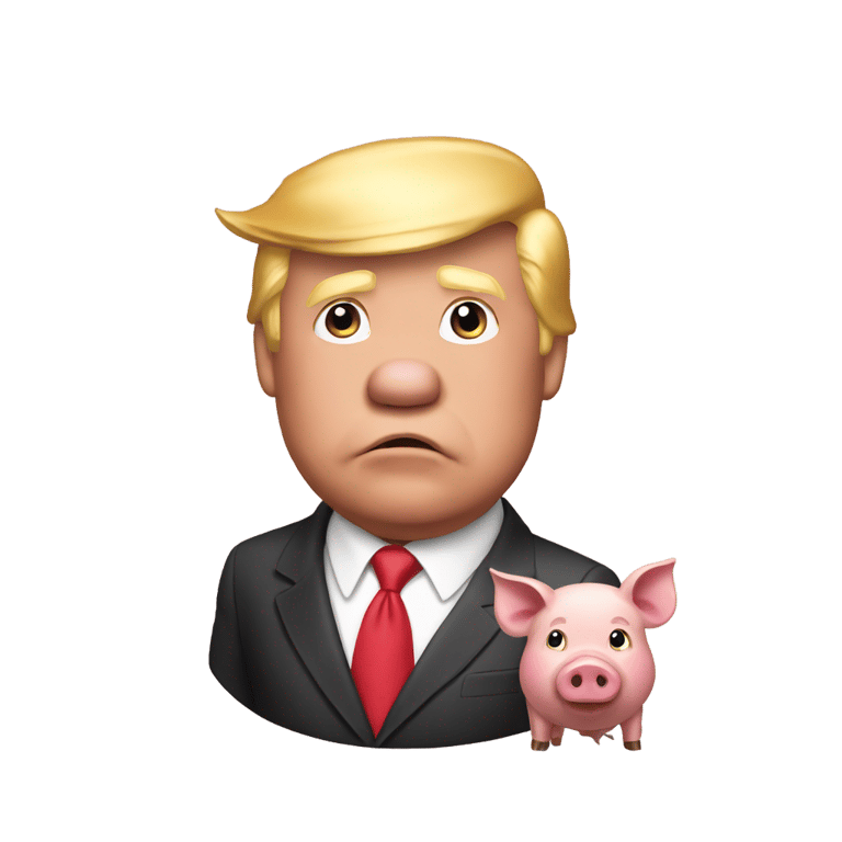 genmoji : Cochon Donald Trump
