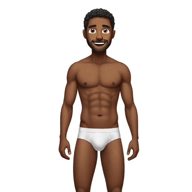 genmoji : shirtless man wearing undies