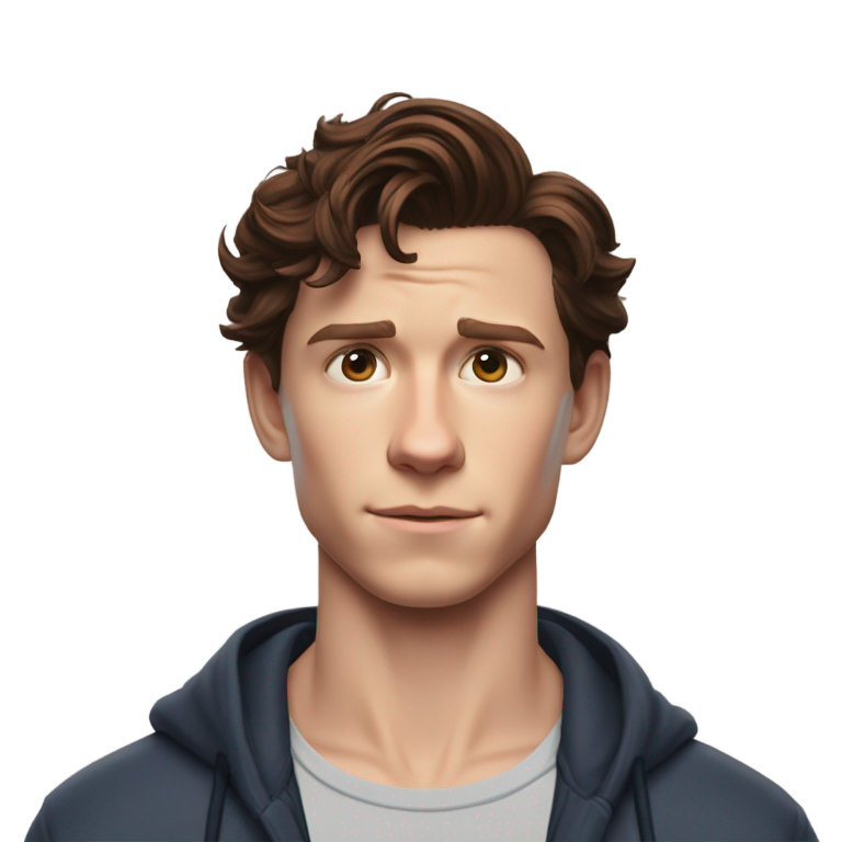 genmoji : Tom Holland entièrement nu avec une érection.