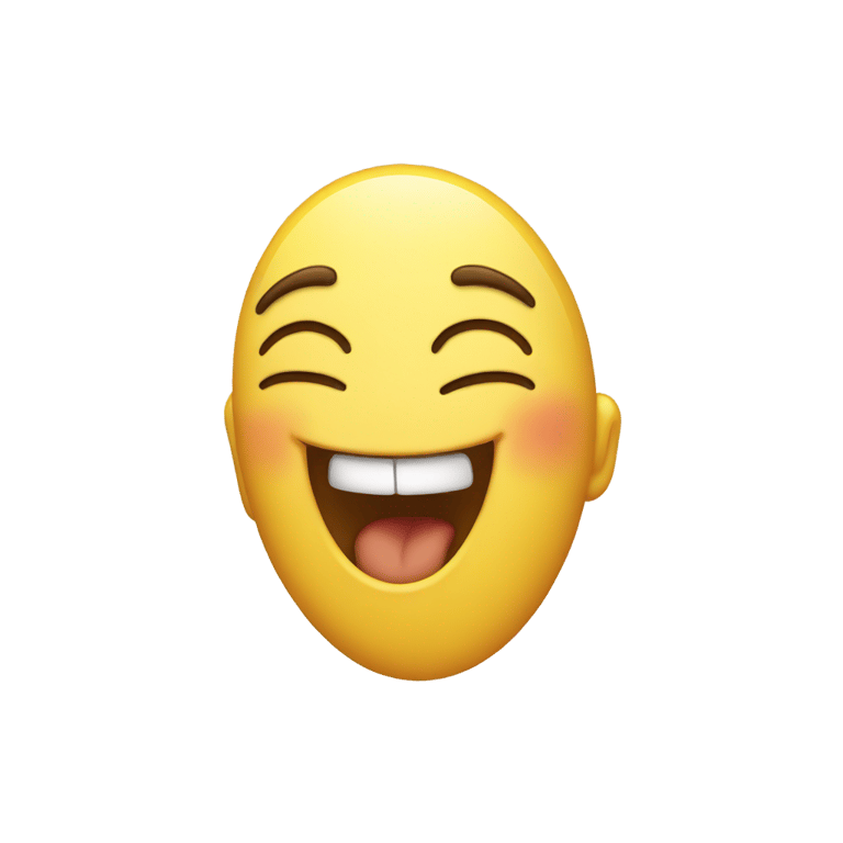 genmoji: emoji pointing at you and laughing with eyes closed