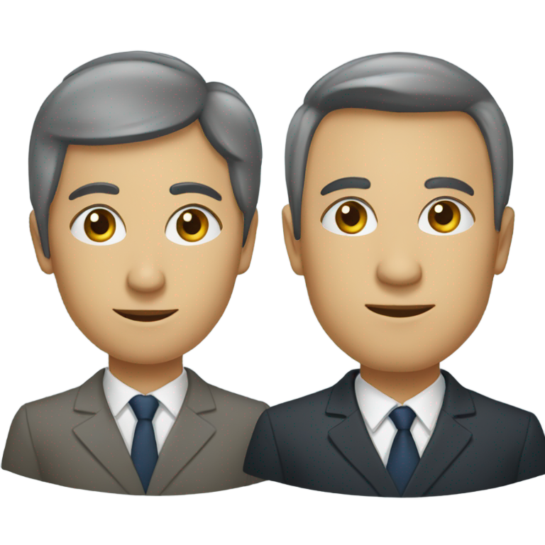 genmoji: Deux personnes échangeant des ondes cérébrales