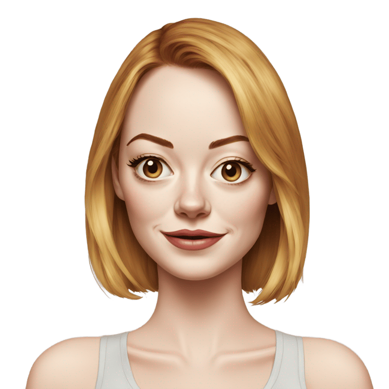 絵文字：emma stone high on drugs