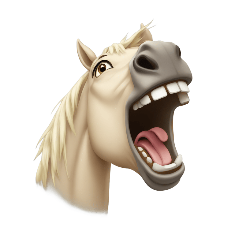 絵文字：horse screaming