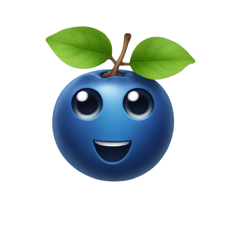 絵文字：Blueberry on car