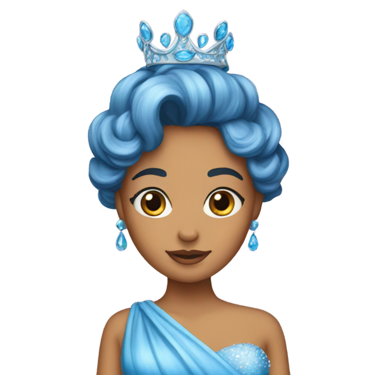 genmoji: blue  Princess gown