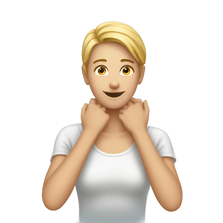 genmoji：双手环绕脖子