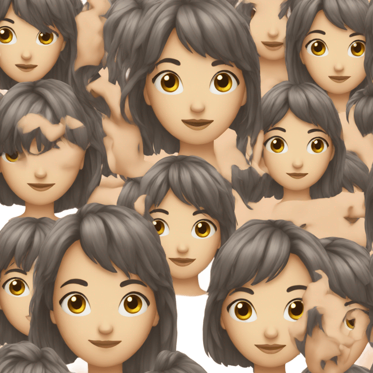 絵文字：Teenage girl with bangs