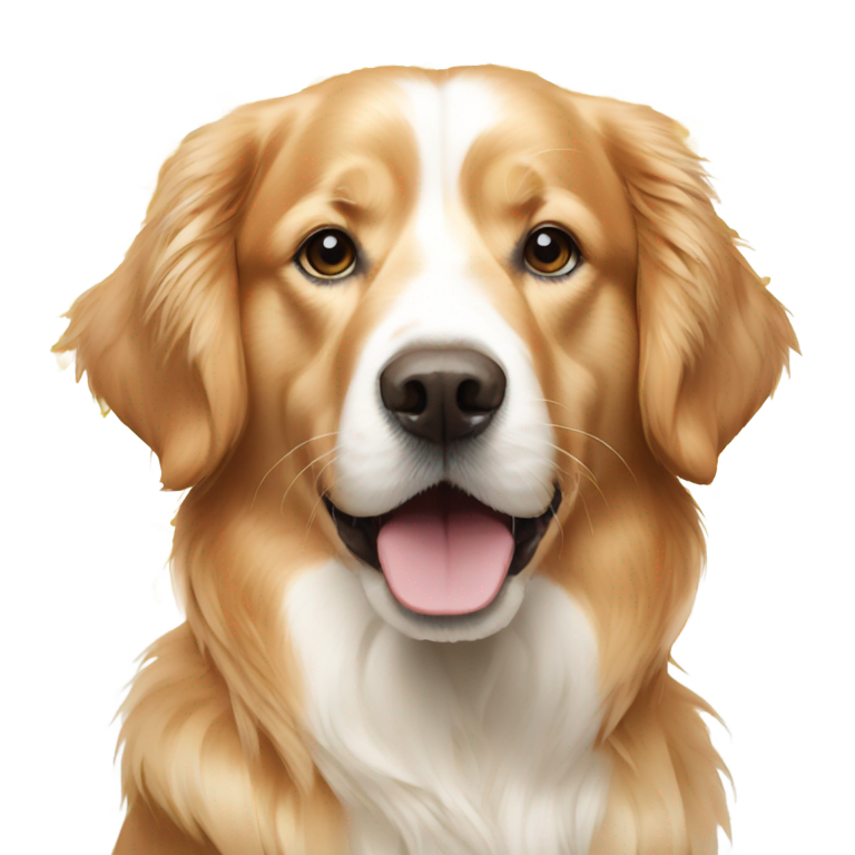 genmoji：红色金毛猎犬 白色五彩纸屑