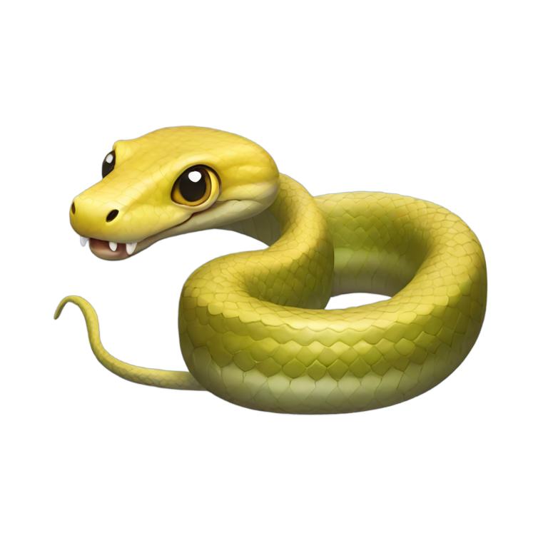 genmoji: baby anaconda alien snake