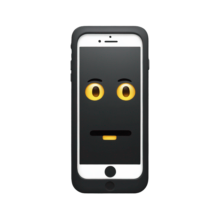 genmoji：黑色iPhone 16正面关机状态