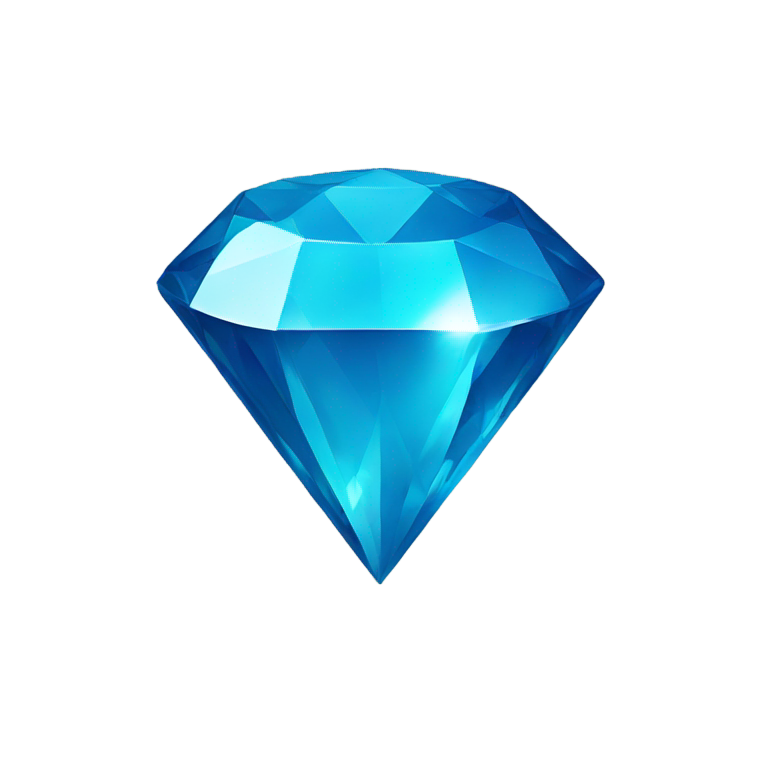 絵文字：A single blue diamond shape
