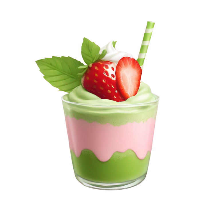 genmoji: Matcha with pink strawberry cream