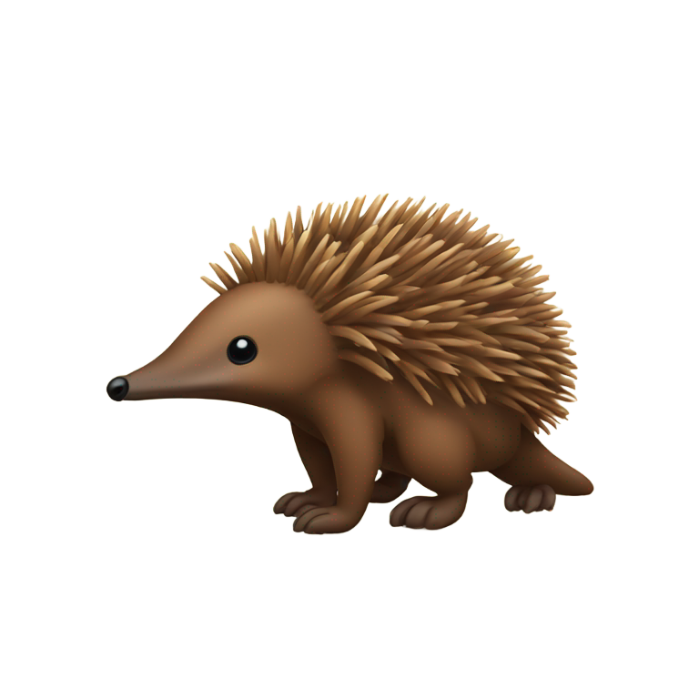 genmoji : Échidné mignonne marron