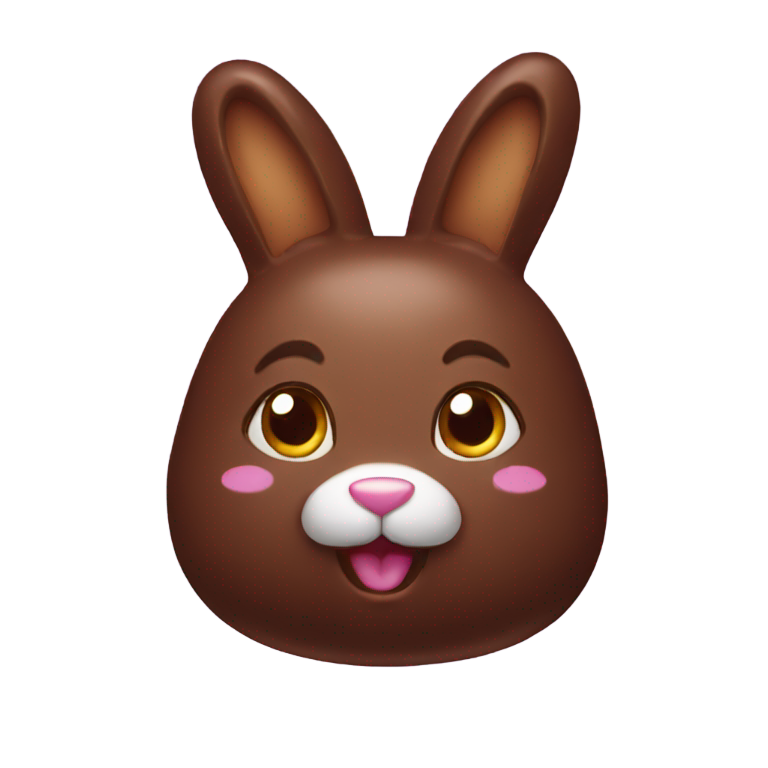 genmoji : Lapin en chocolat