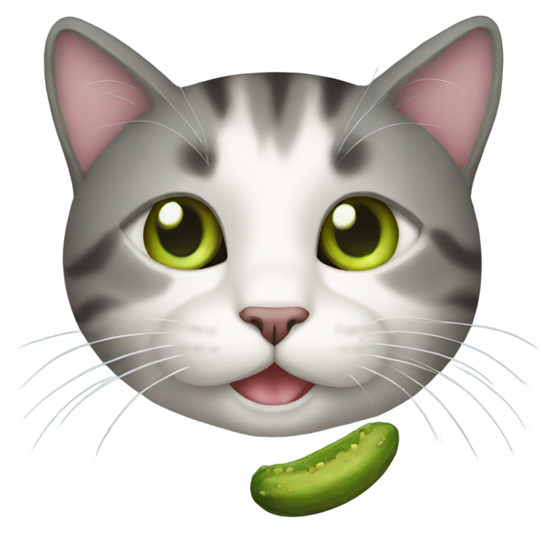 genmoji : Chat avec cornichon