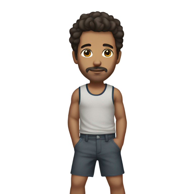 genmoji：帕布洛·索里亚诺穿短裤