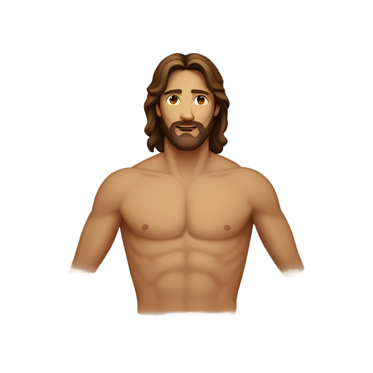 genmoji：耶稣无上装