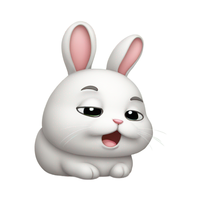 genmoji：兔子伤心哭泣