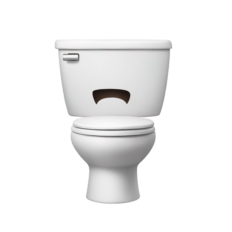 genmoji：A toilet with a bald head in it