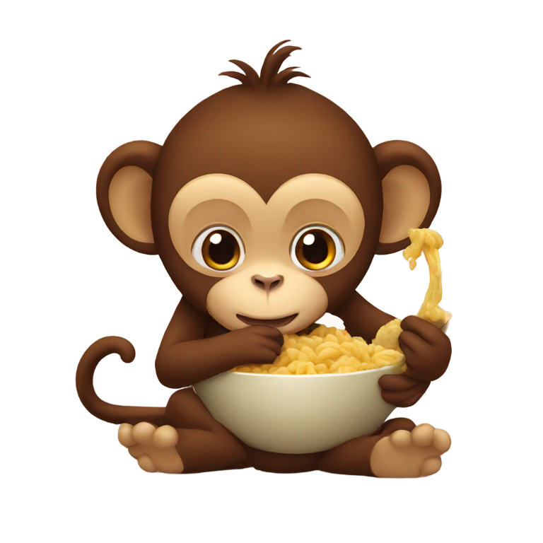 絵文字：サルがサルを食べる