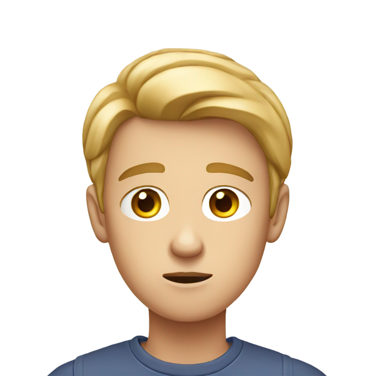 genmoji : Adolescent blanc ayant l'air confus