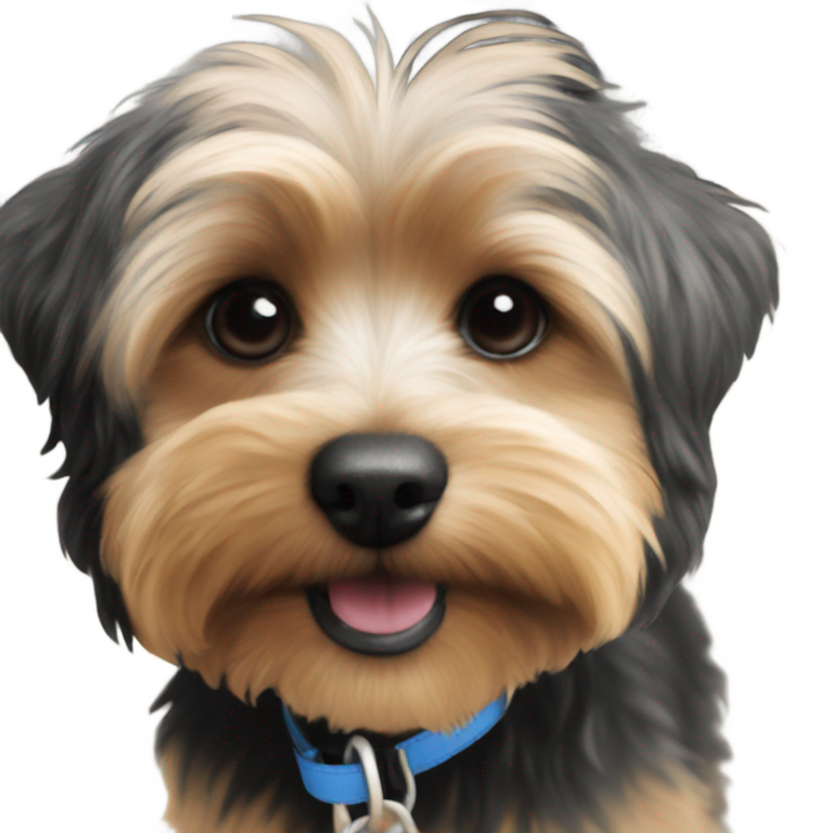 genmoji：黑色约克普犬带有