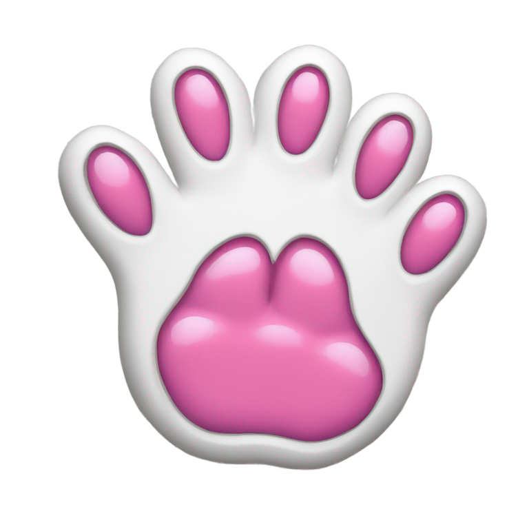 genmoji: cat's paw with sharp claws
